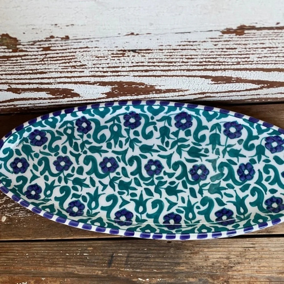 Anthropologie Terrain Flowers + Vine Ceramic Serving Platter - Picture 1 of 5